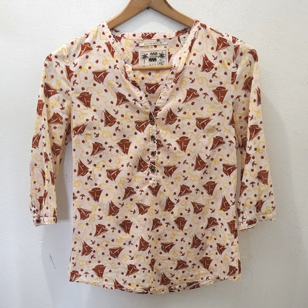 Scotch & Soda | Maison Scotch Cruise Collection Nautical Sailboat Print …